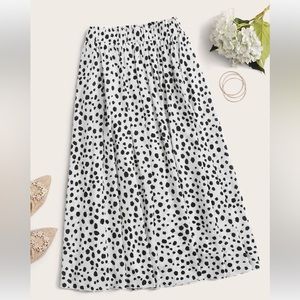 Dalmatian print midi skirt